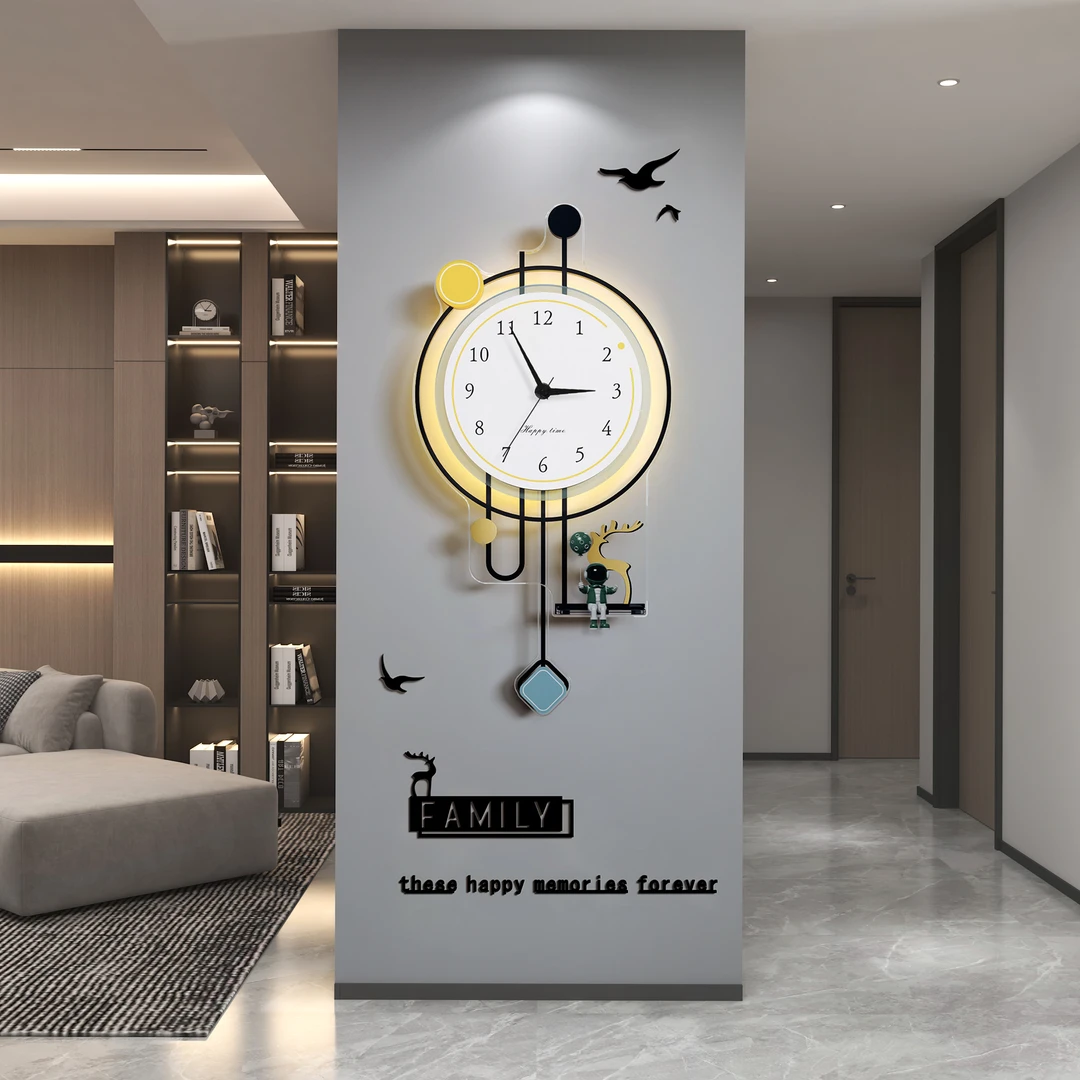美世达钟表挂墙客厅家用时钟2024新款网红高端挂钟创意轻奢高级表