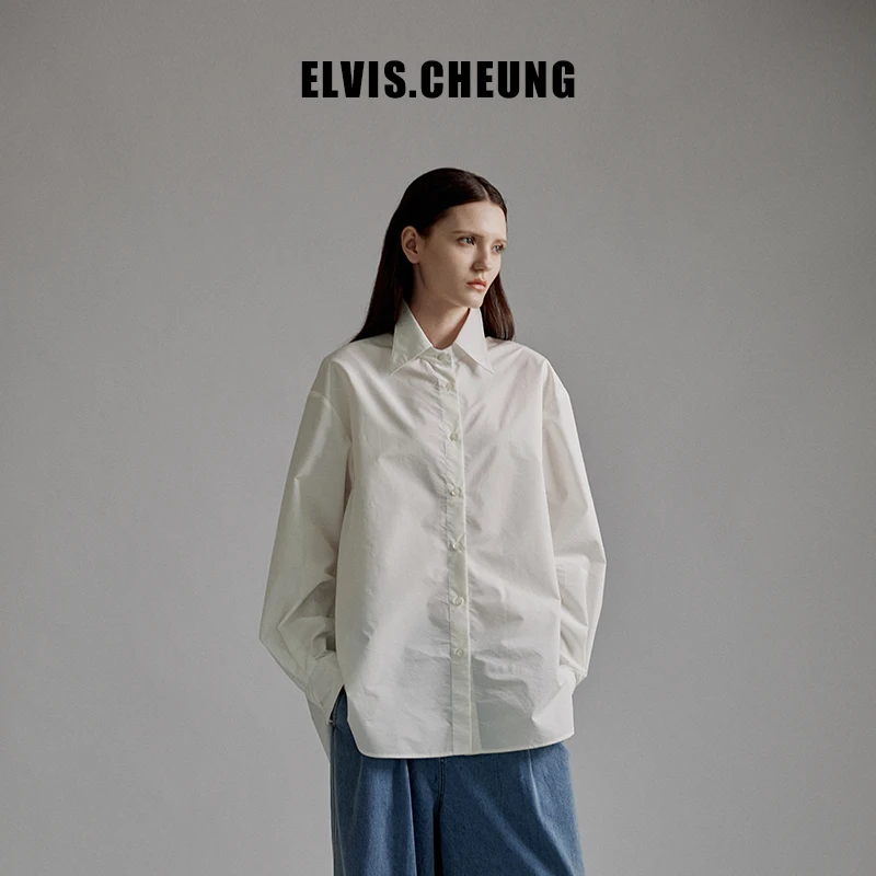 【李若彤同款】蒋云開運24秋冬时尚新锐立领翻角衬衫上衣衬衣