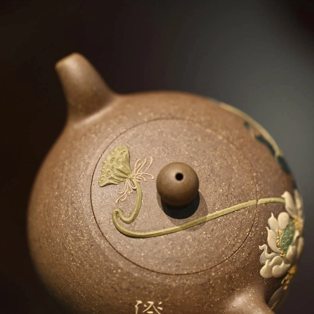 杜晓珍泥绘全手工制——【一粒珠】150cc师承周.峰紫砂壶纯手工茶具