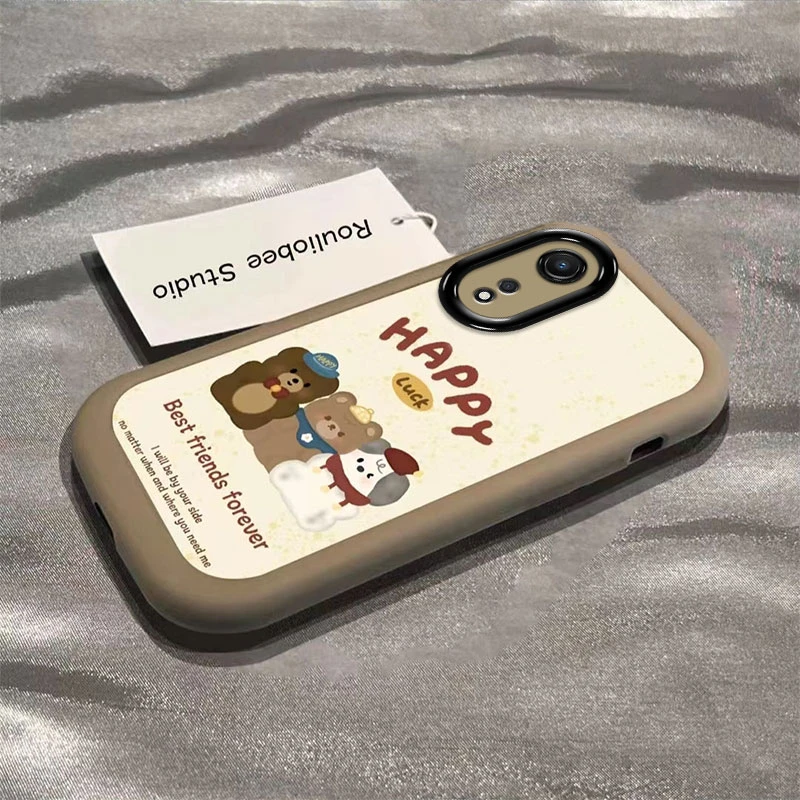 冬季小狗OPPOA57手机壳OPPOA58简约泡芙防摔全包硅胶软壳潮ins
