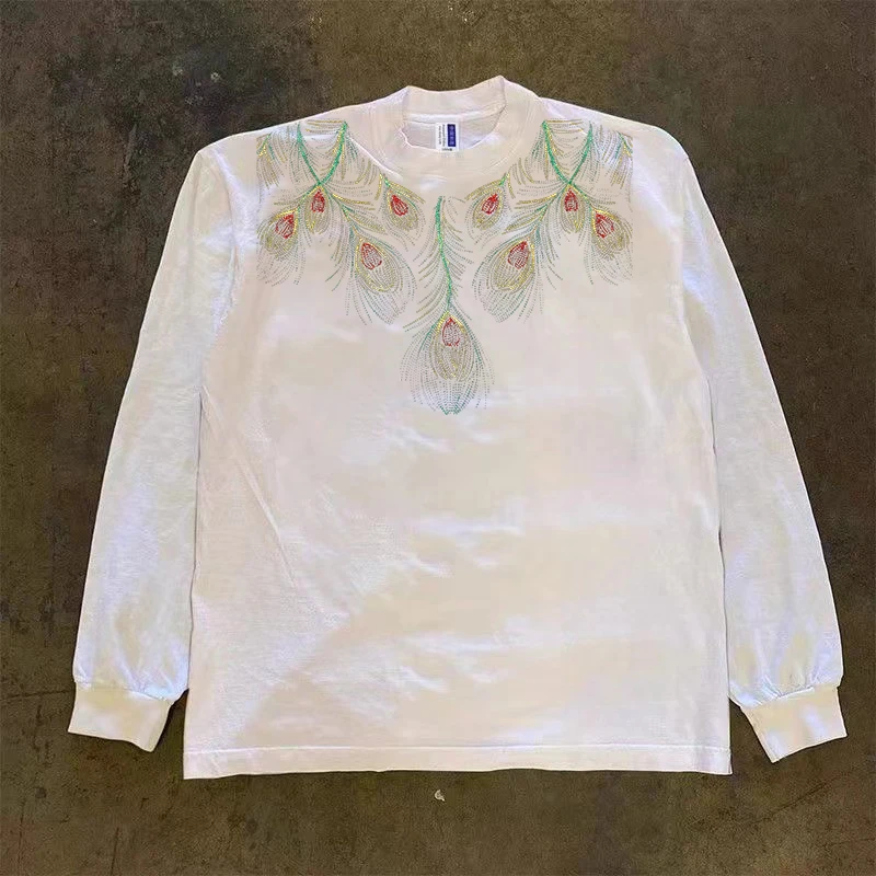 XQ-230g！重磅不透潮流简约动漫印花长袖百搭宽松上衣透气