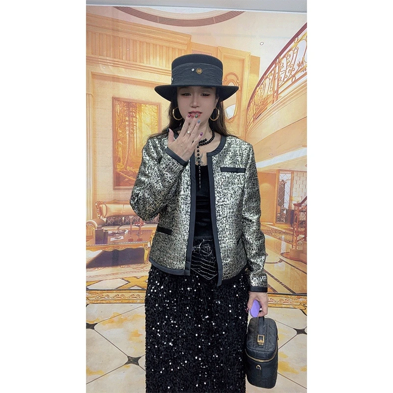 1275法式小香风外套女秋冬新款气质时尚圆领短款上衣