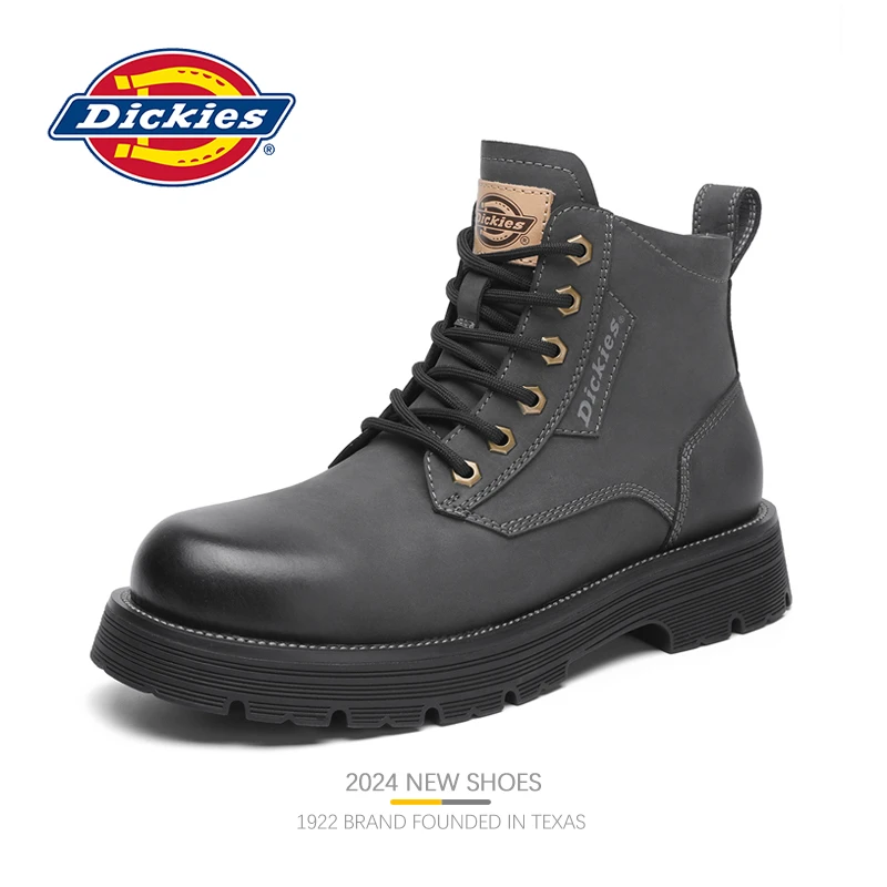 Dickies冬季复古男士英伦风加绒百搭工装休闲马丁靴潮流冬季靴子