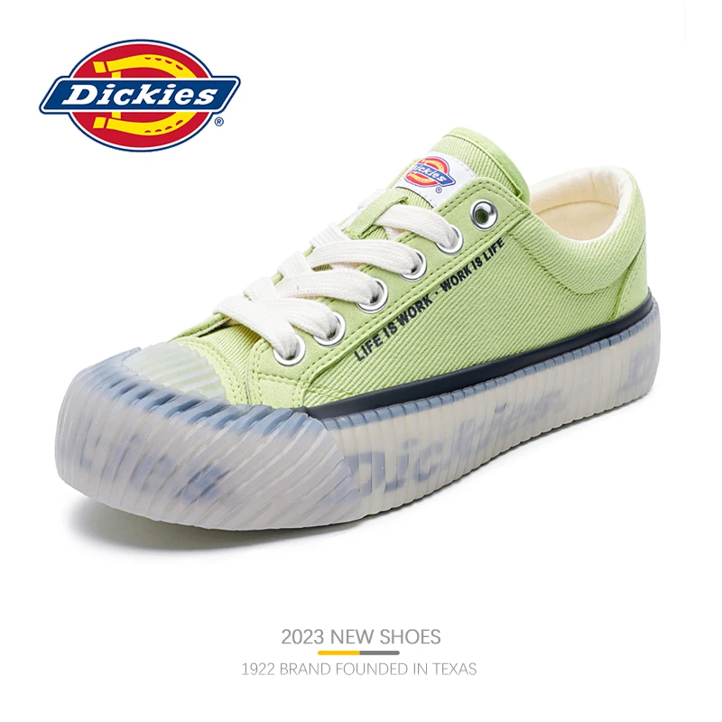 Dickies帆布鞋男春季情侣 新款百搭板鞋休闲潮鞋低帮系带男鞋透气
