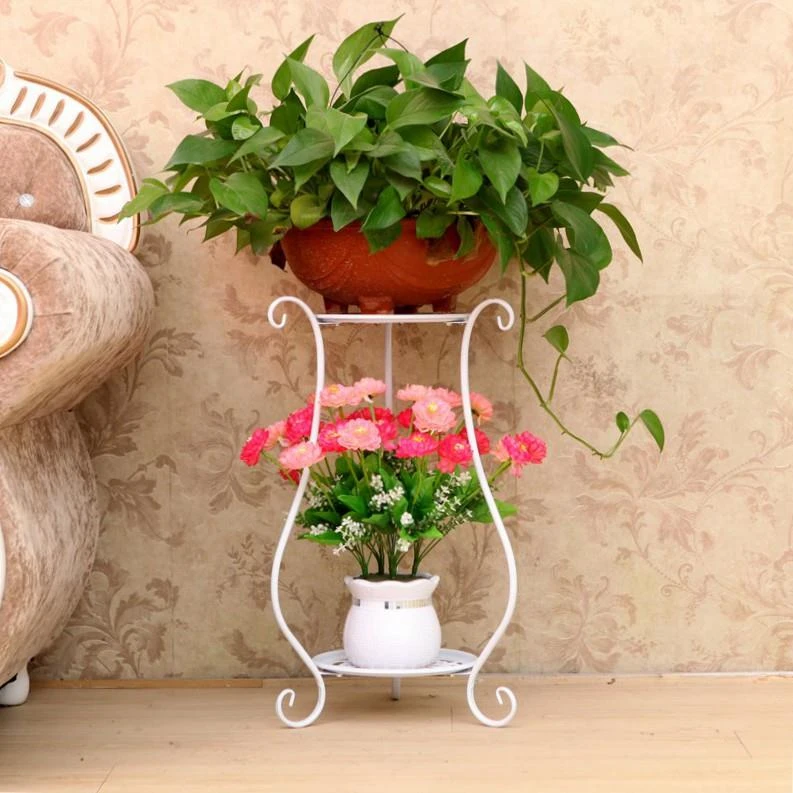 铁艺花架简约小多层客厅阳台花盆架子室内多肉绿萝吊兰植物置物架