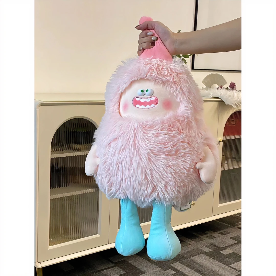 丑萌小怪兽公仔抱枕毛绒玩具精灵长毛怪玩偶丑娃娃送女友生日礼物