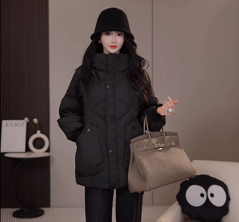 S-712-713秋冬高级感2024新款宽松保暖时尚百搭防寒羽绒服
