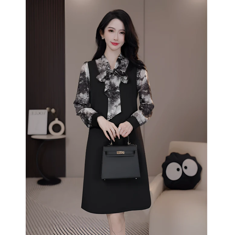 【阿紫专属】C-226春季2025新款法式时尚简约气质女装时尚连衣裙