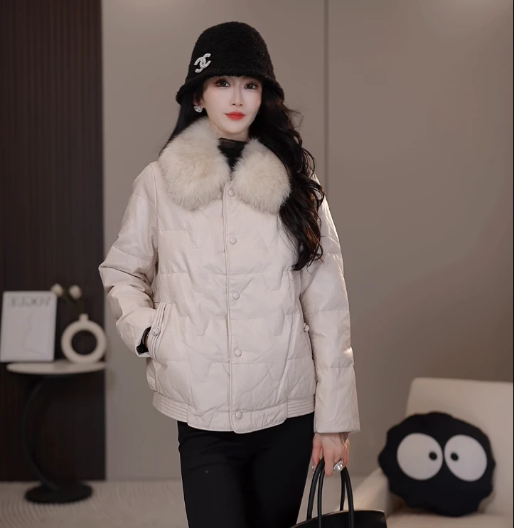 S-819冬季新款时尚减龄宽松立领设计百搭气质短款款女士羽绒服