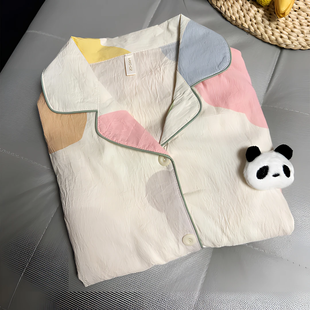 维雨带胸垫网红短袖怀孕期孕妇睡裙夏季薄款产妇待产裙产后月子裙