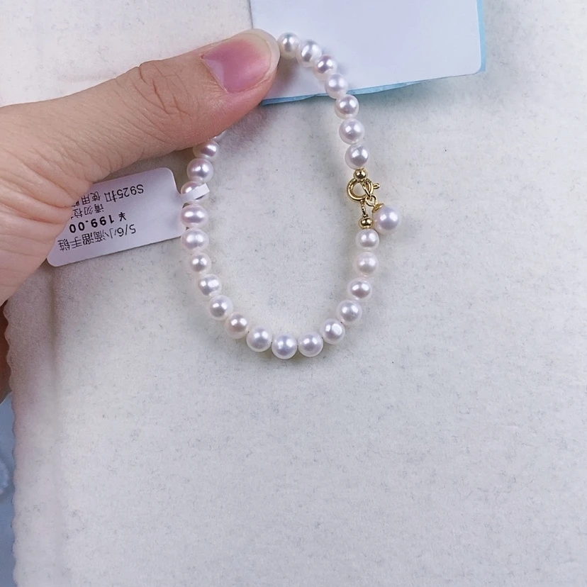 【闪购商品】淡水珍珠手绳银S925镶嵌