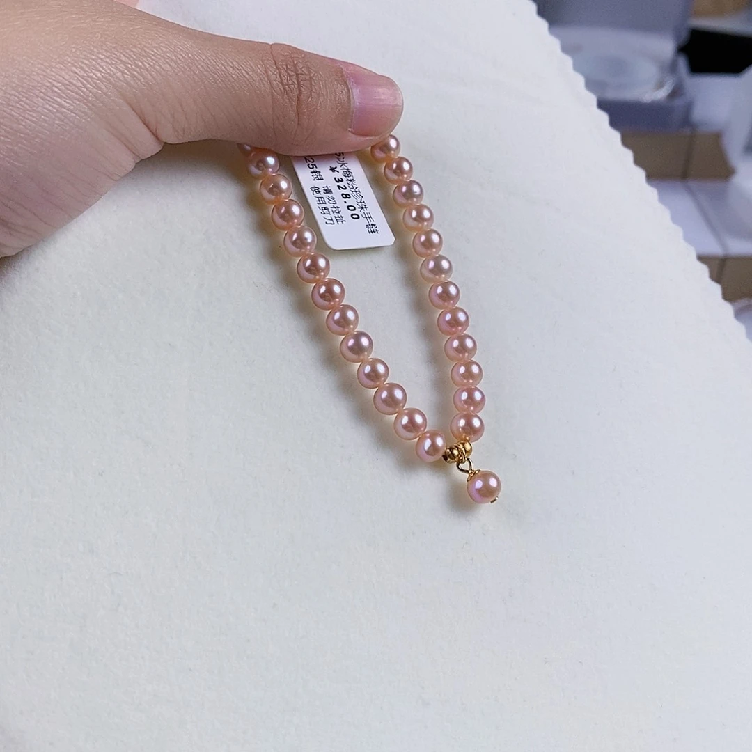 淡水珍珠手绳银S925镶嵌