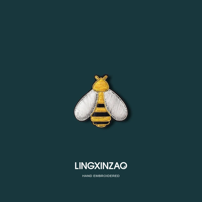 黄铜布艺胸针 蜜蜂胸针西装大衣别针配饰高档精致背包帽子装饰品