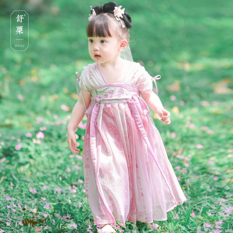【郁香1】女童汉服儿童夏薄款古风可爱仙襦裙中国风