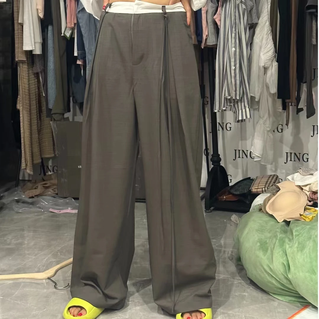 尹千金同款 百搭休闲垂感西裤S060607