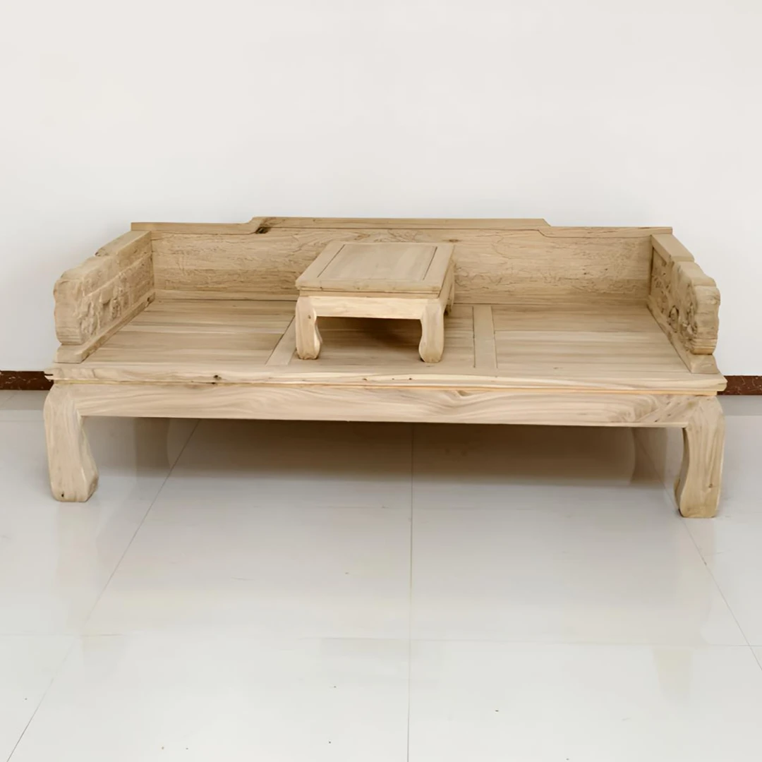 北方老榆木全榆罗汉床榫卯结构