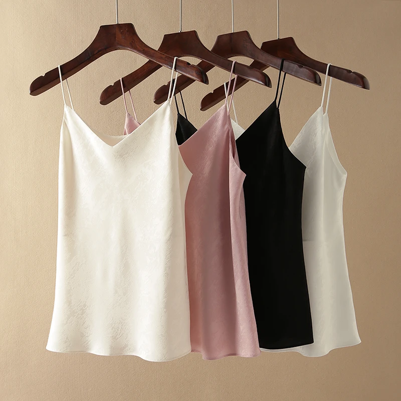 夏季背心吊带中式低调花纹外穿内搭上衣 垂感无弹力