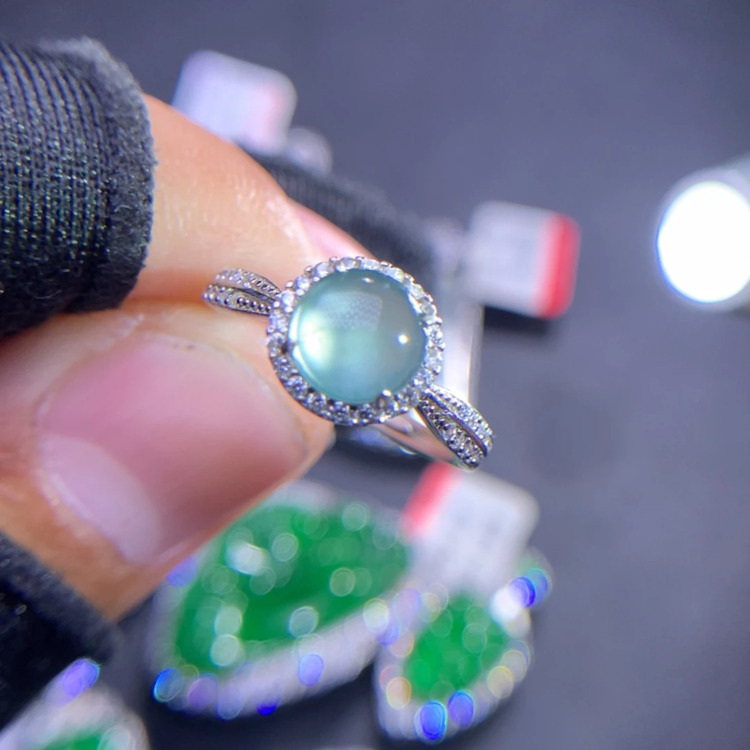 【闪购商品】翡翠颈饰银S925镶嵌天然A货翡翠48626