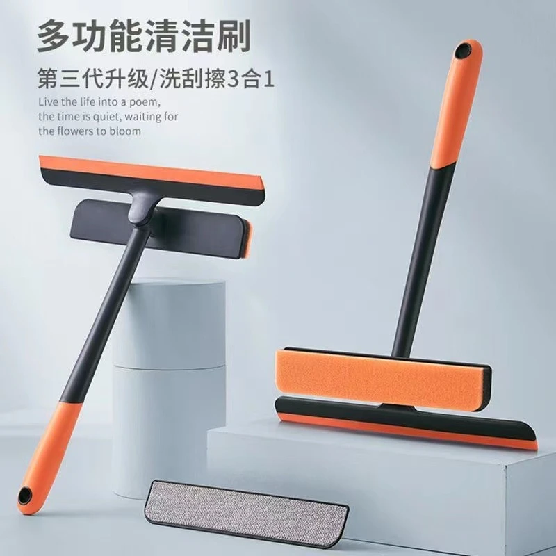 玻璃刮家用擦窗器窗户清洁刷餐桌浴室刮水短柄单面玻璃刮板三合一