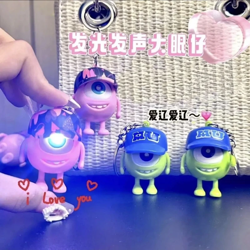 会说 i love you 发声发光大眼仔语音玩具情侣闺蜜钥匙扣书包挂件