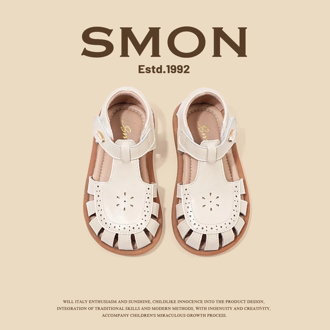 书萌特价女童凉鞋2025夏季儿童包头凉鞋时尚小童公主鞋女宝宝单鞋