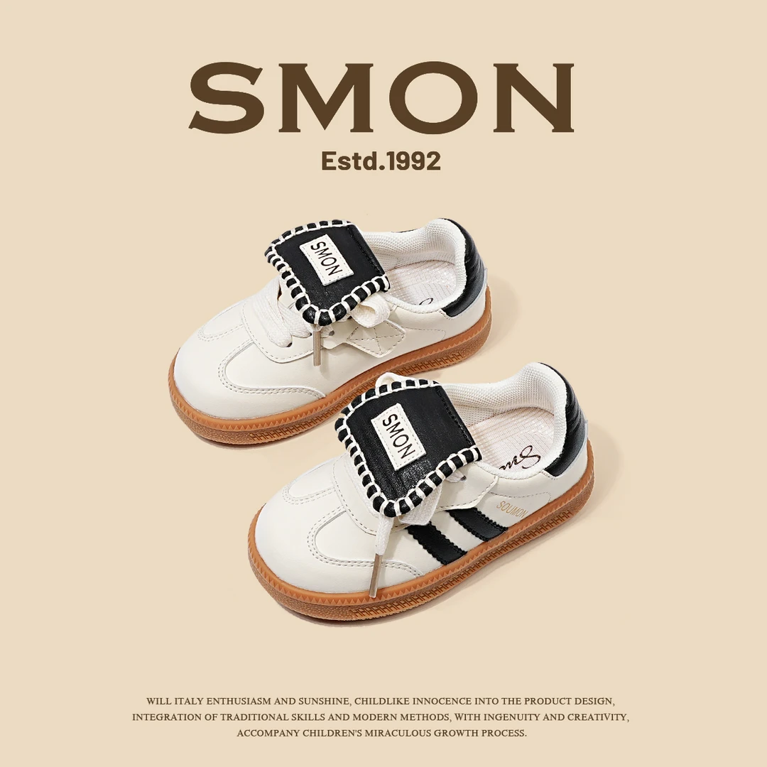 书萌儿童板鞋低帮女小童鞋春秋季男童德训鞋时尚休闲鞋软底宝宝鞋