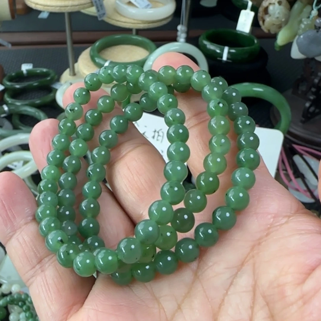 【闪购商品】和田玉手串未镶嵌不****女卡6