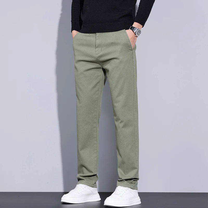 秋冬爆款男士轻奢时尚弹力修身小直筒轻商务时尚百搭休闲长裤子男
