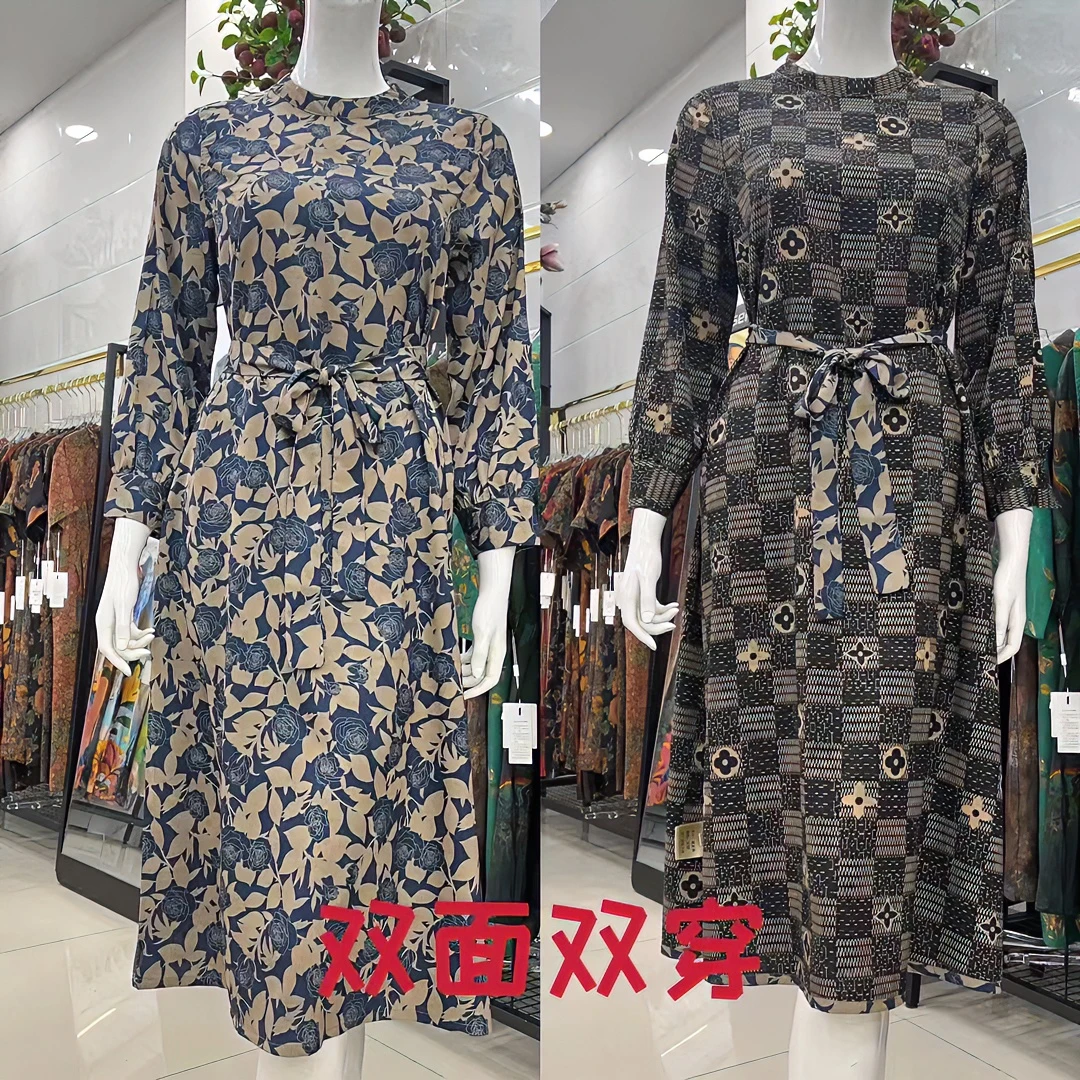 8022款时尚双面双穿连衣裙