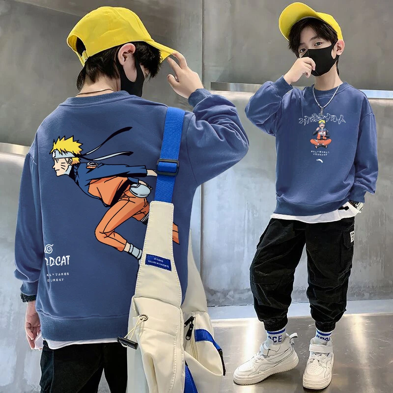 男童卫衣春秋款新款中大童男孩加绒宽松秋装炸街帅气儿童装上衣服