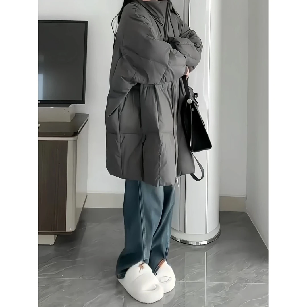 波司澄羽绒棉衣棉服女冬季二棉外套新款加厚东大门棉袄女中长款休