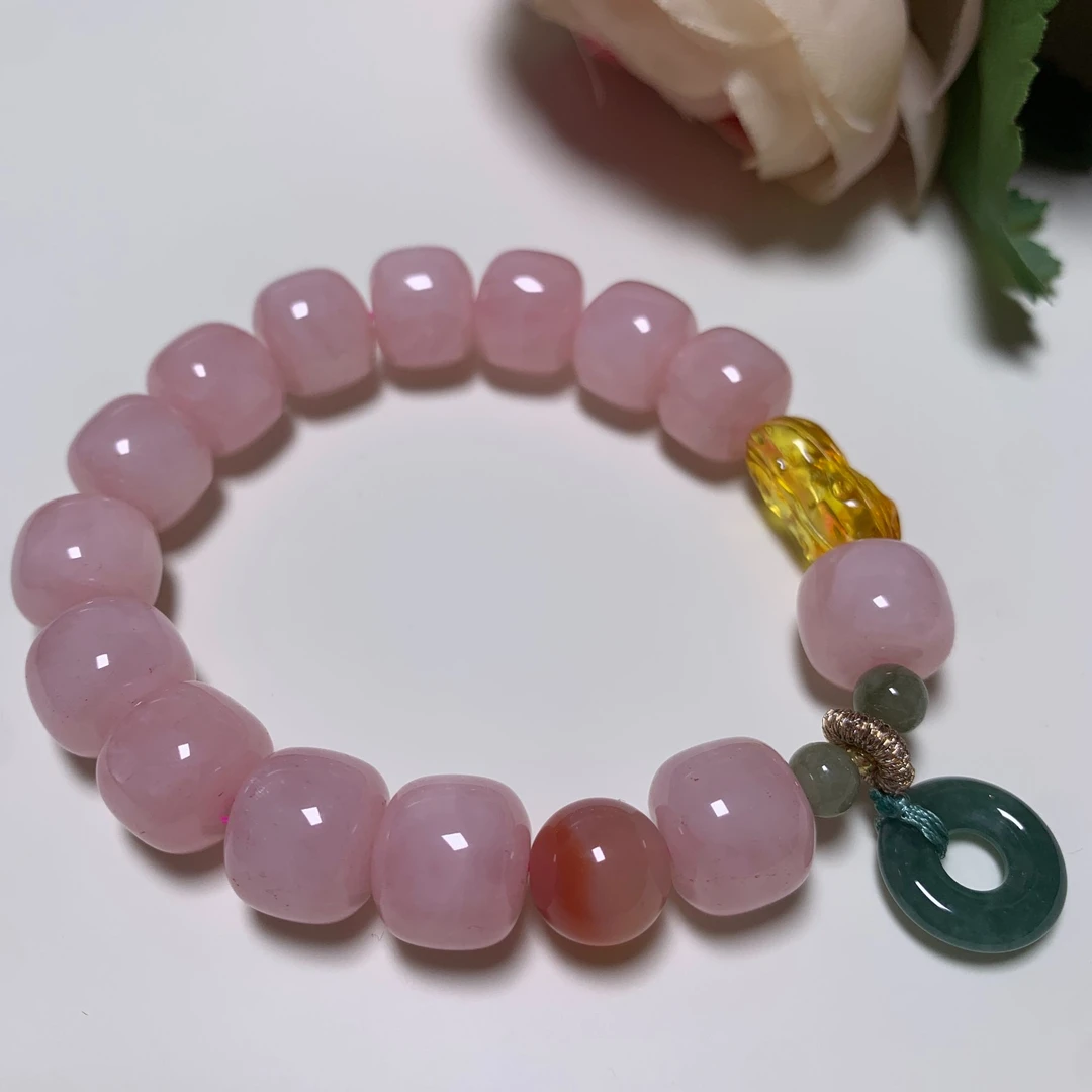 马粉花生平安扣百搭手串