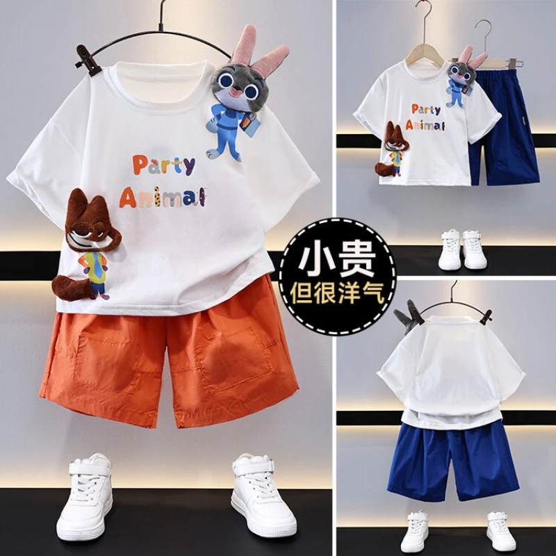 【男童夏季两件套】夏装帅气新款洋气宝宝韩版休闲时髦夏款套科学