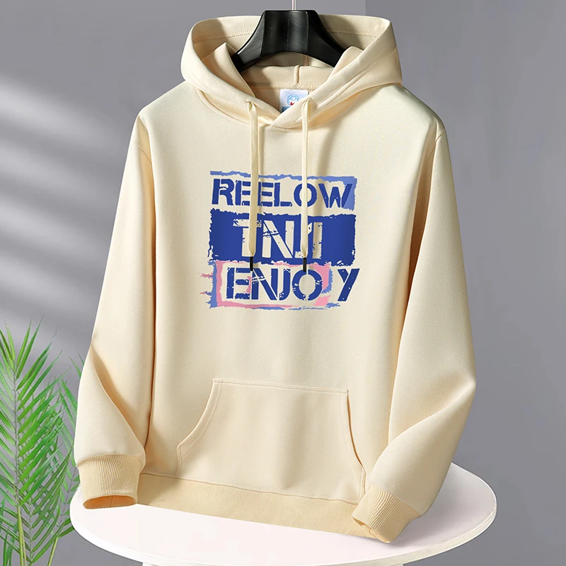 连帽卫衣男生秋季潮ins上衣秋冬加绒简约情侣装长袖连帽套头衫