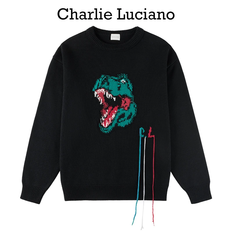 Charlie Luciano潮牌毛衣2025秋冬新款针织休闲男女同款打底上衣