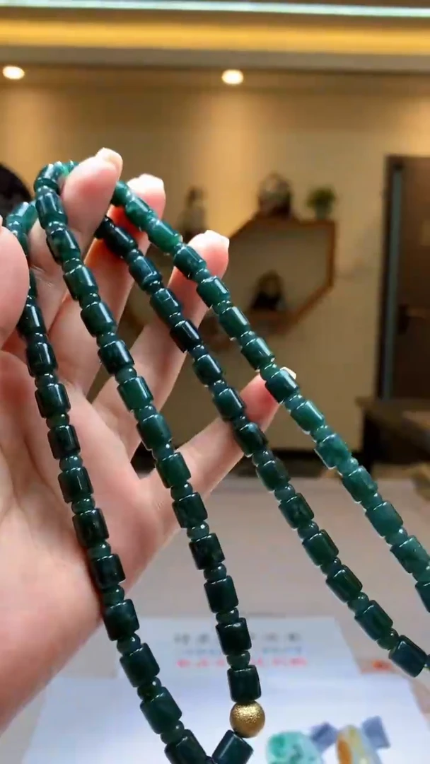 【闪购商品】定制翡翠未镶嵌4830ms-毛货101珠链
