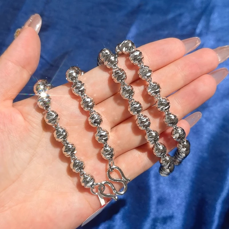 链子925银 项链设计感车花珠时尚个性嘻哈风格气质百搭情侣小众