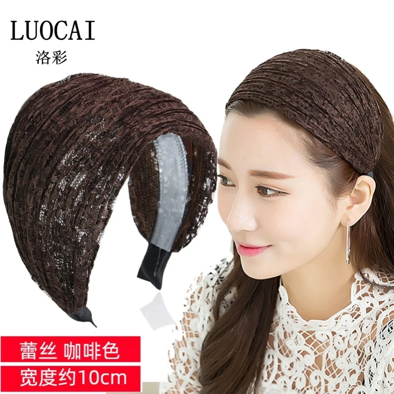 LUOCAI/洛彩 非金属布艺发饰 遮白发的发箍防滑宽边超宽时尚发卡