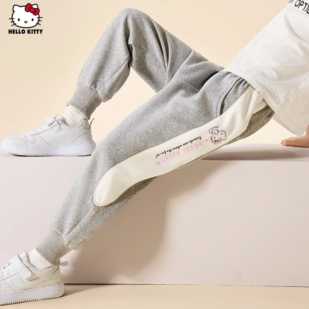 HELLO KITTY/凯蒂猫女童春秋卫裤2024新款爆款洋气时髦休闲束腿裤