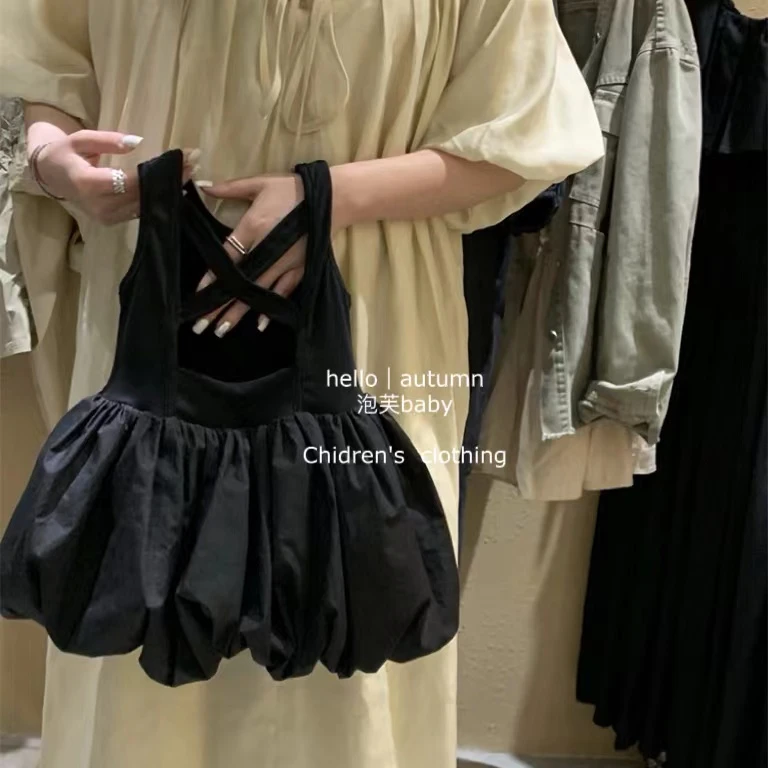 女童花苞连衣裙夏装2024新款洋气女宝宝背心裙儿童装公主裙子