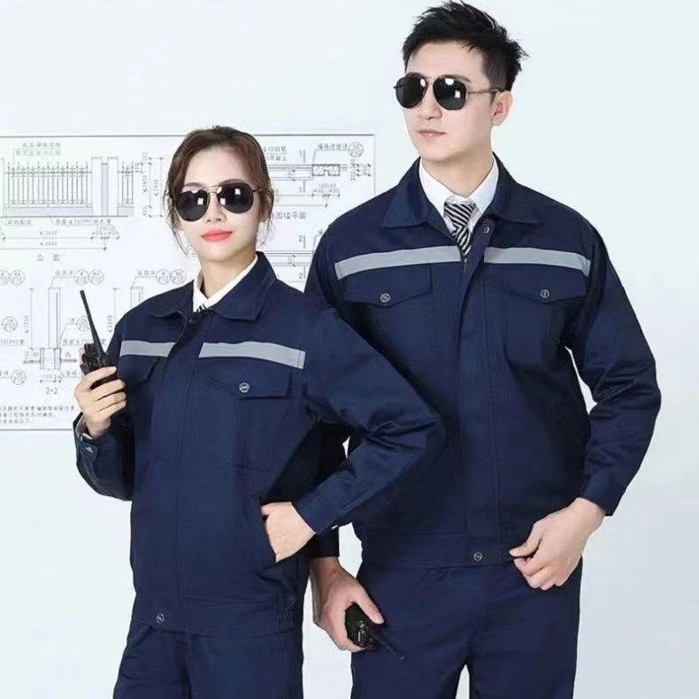 工作服套装男上衣长袖外套汽修服车间工厂建筑工地耐脏劳保服定制