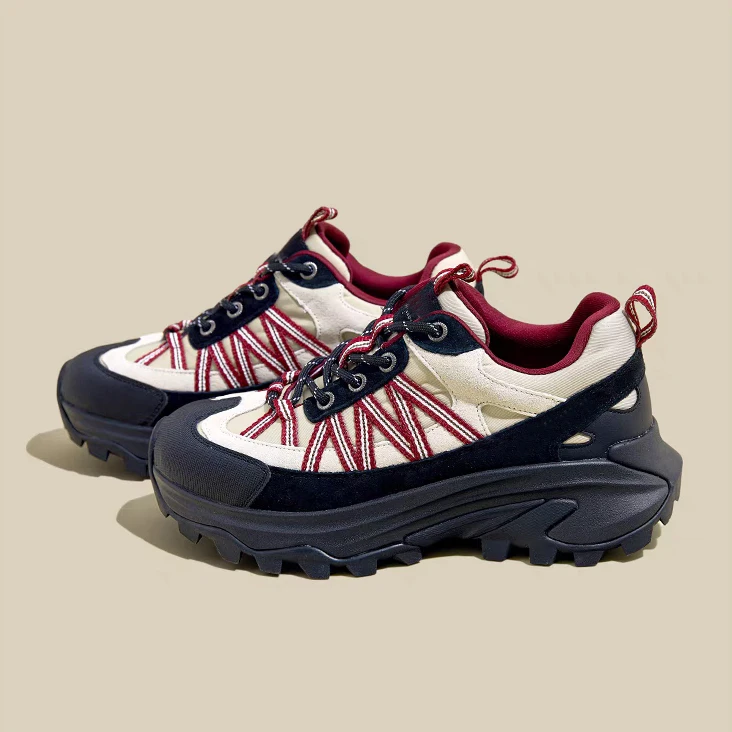 复古老爹鞋厚底运动休闲鞋拼色设计款女鞋