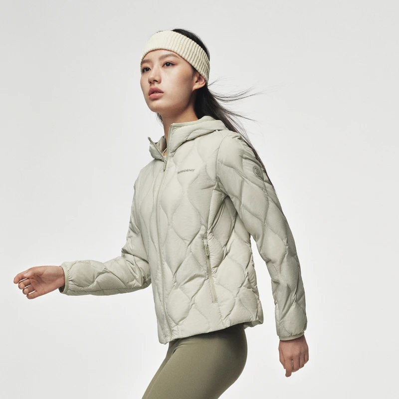 【轻暖鹅绒】波司登2024秋冬季新款女短款轻薄鹅绒连帽羽绒服外套