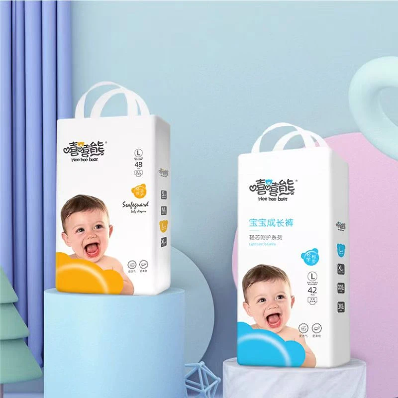 嘻嘻熊婴幼儿纸尿裤薄款拉拉裤超薄瞬吸透气新生儿尿不湿成长裤