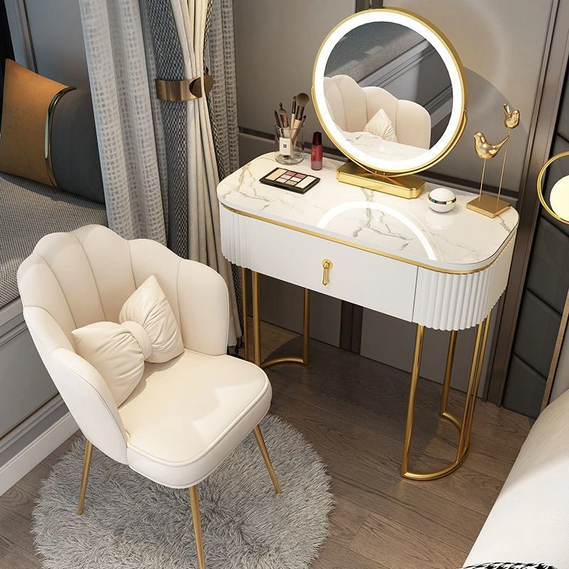轻奢梳妆台卧室简约现代化妆桌网红风化妆台烤漆小户型简易