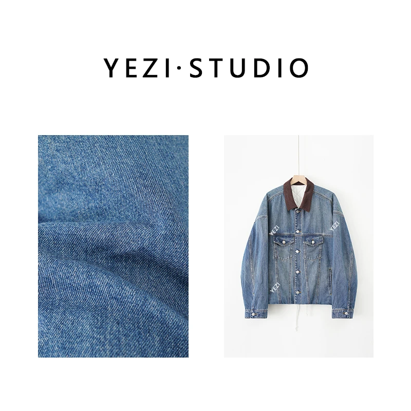 叶子定制【巴黎结构】复古街头立体感撞色牛仔外套24415101-11/17