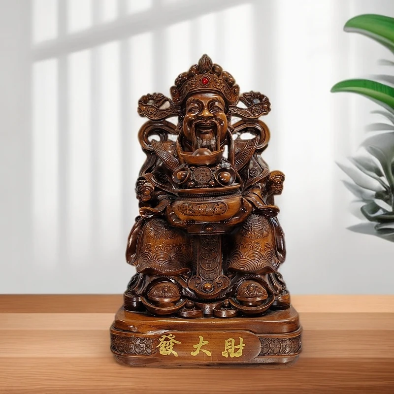 70财神爷摆件文财神大号玄关客厅公司店铺乔迁开业神像礼品