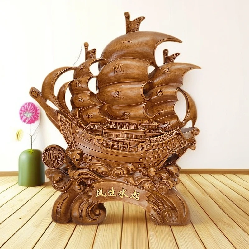 50招财风生水起一帆风顺帆船摆件工艺品家居客厅办公室桌面装饰品