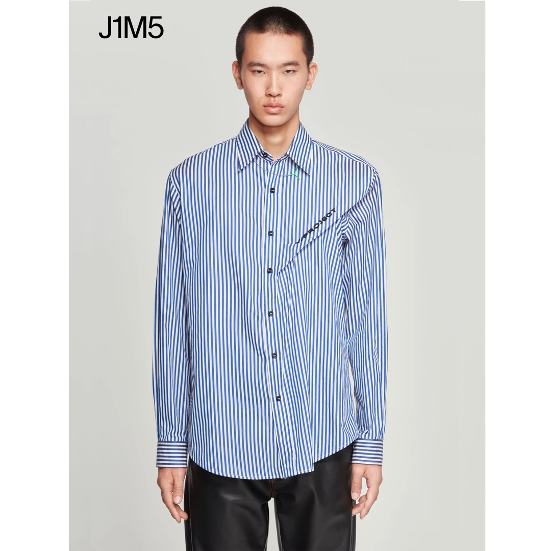J1M5买手店 Y/PROJECT  春夏新品收缩标志条纹衬衫设计师品牌女