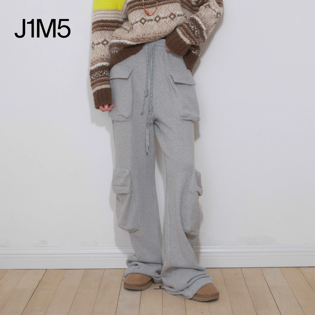 J1M5买手店 MEDIUM WELL 25春夏 拱桥绣花朵口袋卫裤 设计师品牌